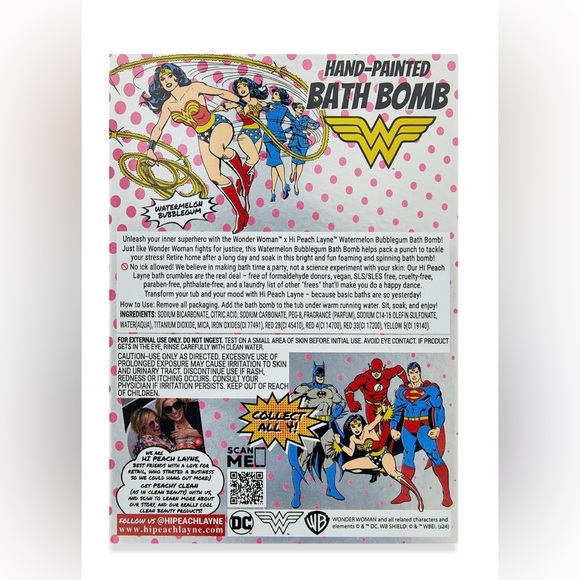 Hi Peach Layne JLA Bath Set & 4 Superhero Bath Bombs Bundle. - Picture 8 of 14